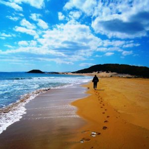Isa Alemdag at Golden Beach of North Cyprus