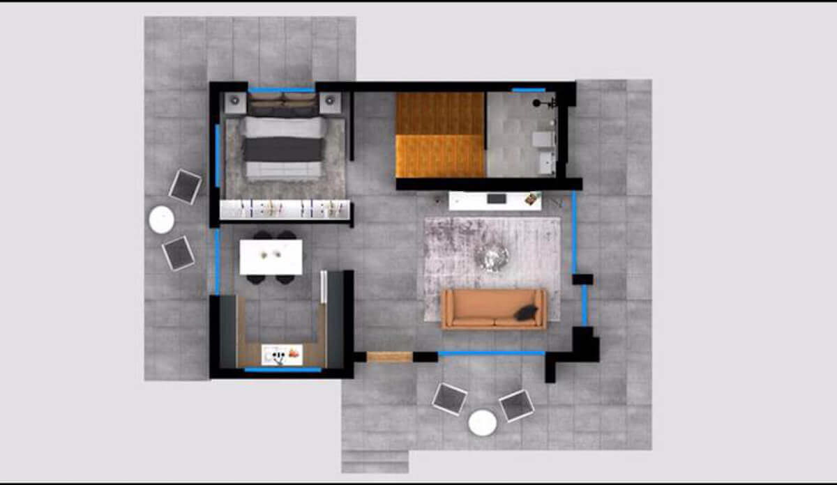Upper Catalkoy Seaview VIlla 3 Bed Floor Plan 1 