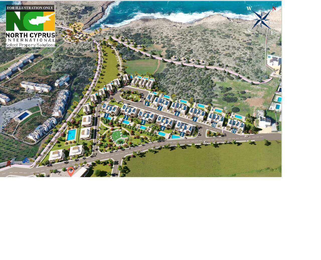 Seafront Luxury Duplex Spa Villas Site Plan