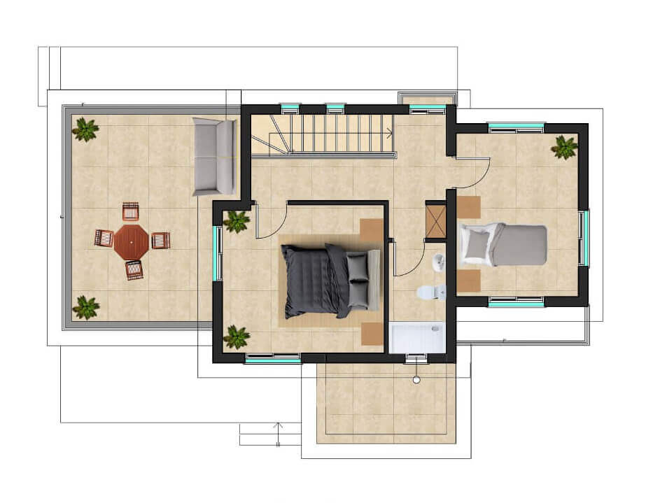Lapta Amar Hillside Villas 3 Bed First Floor Plan