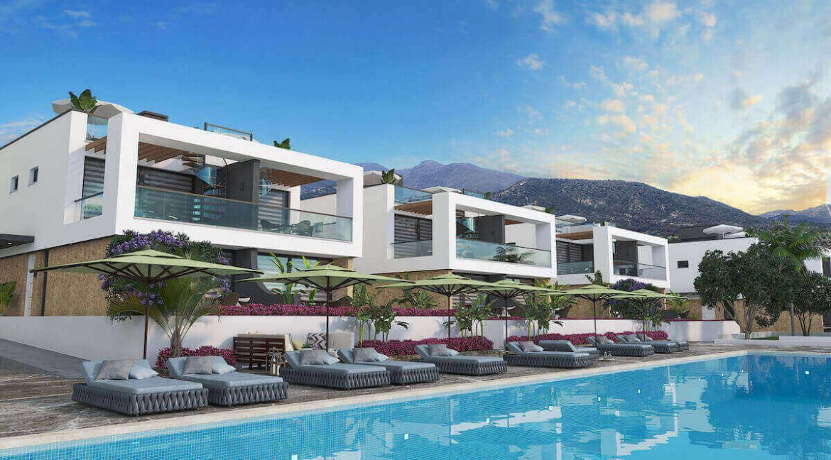Tatlisu Ultra-Modern Seaview Semi Detached Villas 2 Bed - North Cyprus Property E1