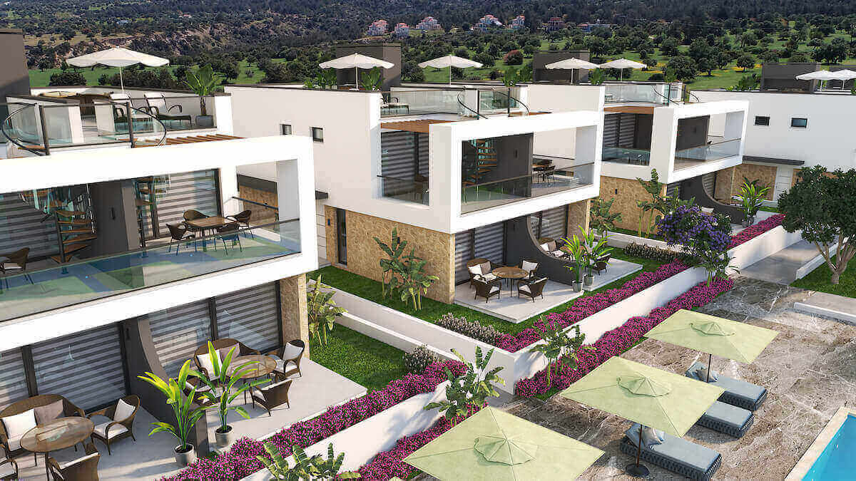 Tatlisu Ultra-Modern Seaview Semi Detached Villas 2 Bed - North Cyprus Property E4