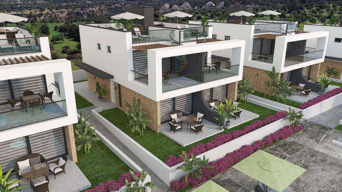 Tatlisu Ultra-Modern Seaview Semi Detached Villas 2 Bed - North Cyprus Property E5