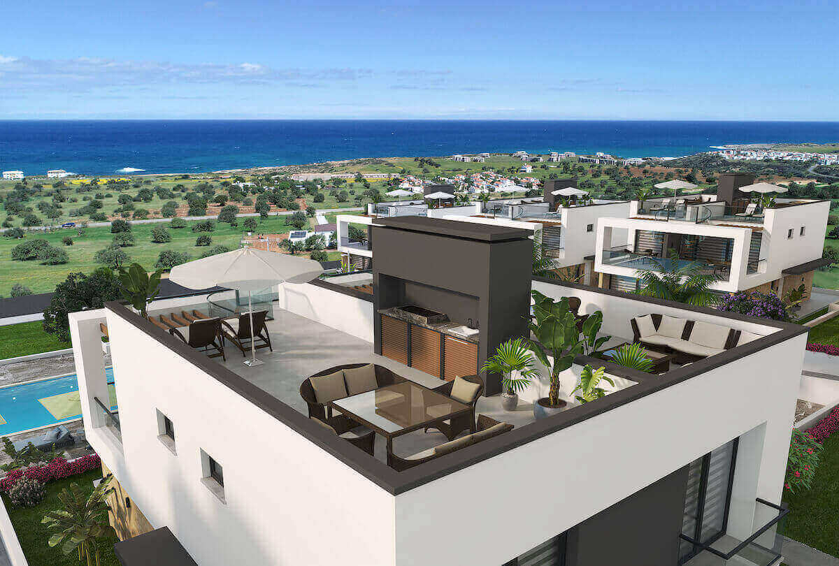 Tatlisu Ultra-Modern Seaview Semi Detached Villas 2 Bed - North Cyprus Property E7