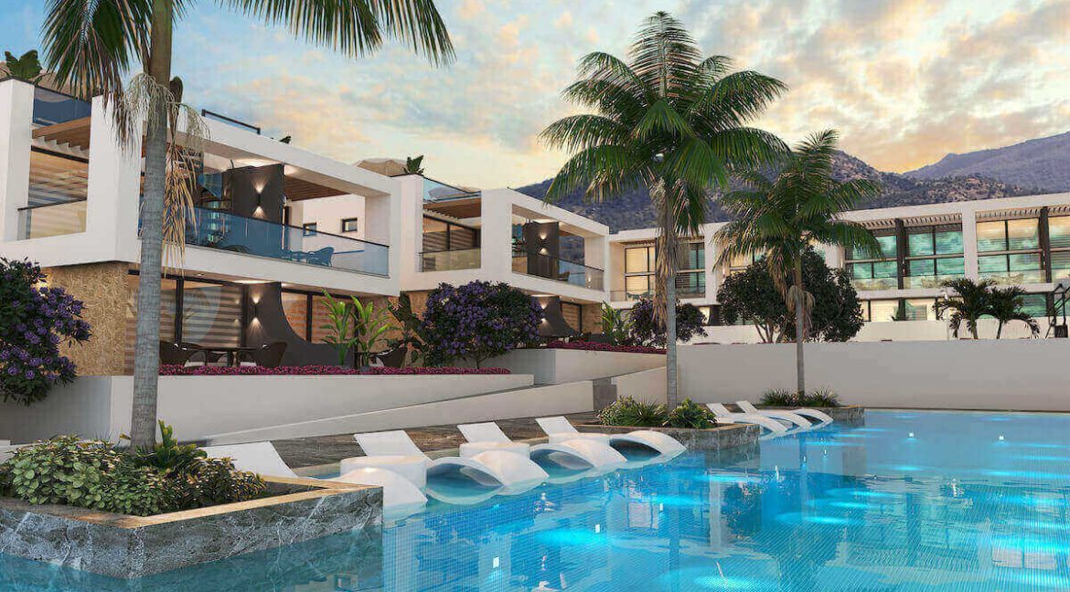 Tatlisu Ultra-Modern Seaview Semi Detached Villas 2 Bed - North Cyprus Property F2