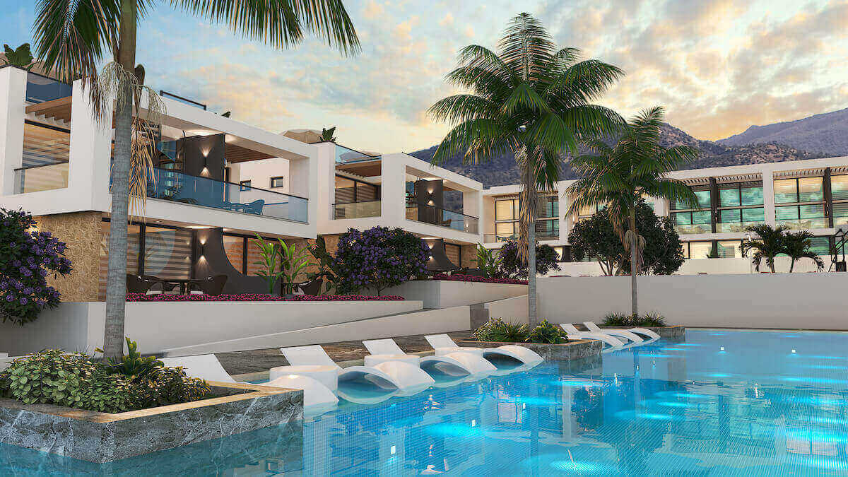 Tatlisu Ultra-Modern Seaview Semi Detached Villas 2 Bed - North Cyprus Property F2