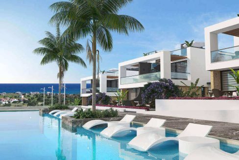 Tatlisu Ultra-Modern Seaview Semi Detached Villas 2 Bed - North Cyprus Property F4