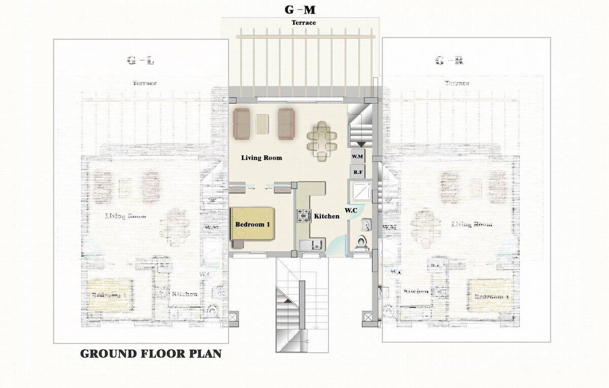Bahceli Seaview Garden Apartment 2 Bed Ground Floor Plan