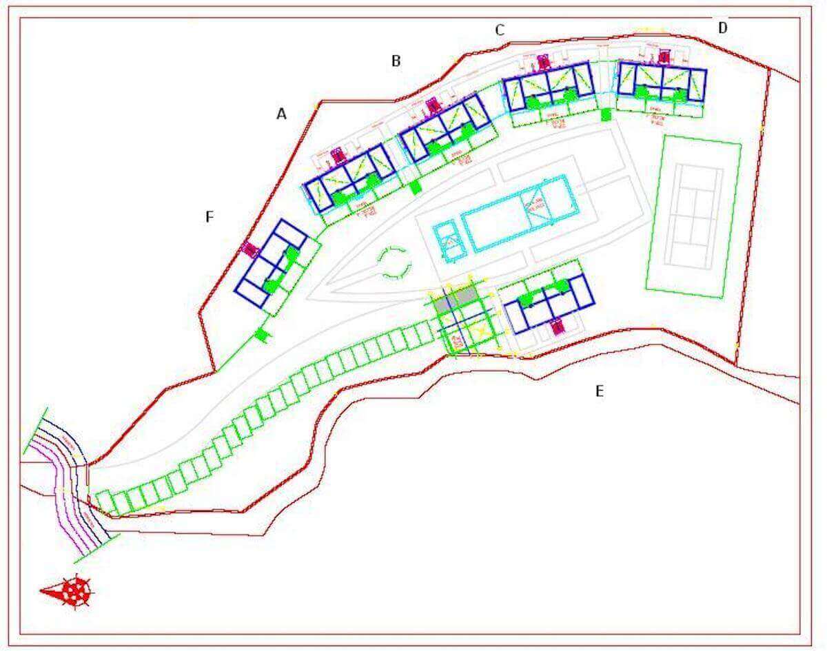 Bahceli Bay Luxury Garden Apartment 2 Bed Site Plan