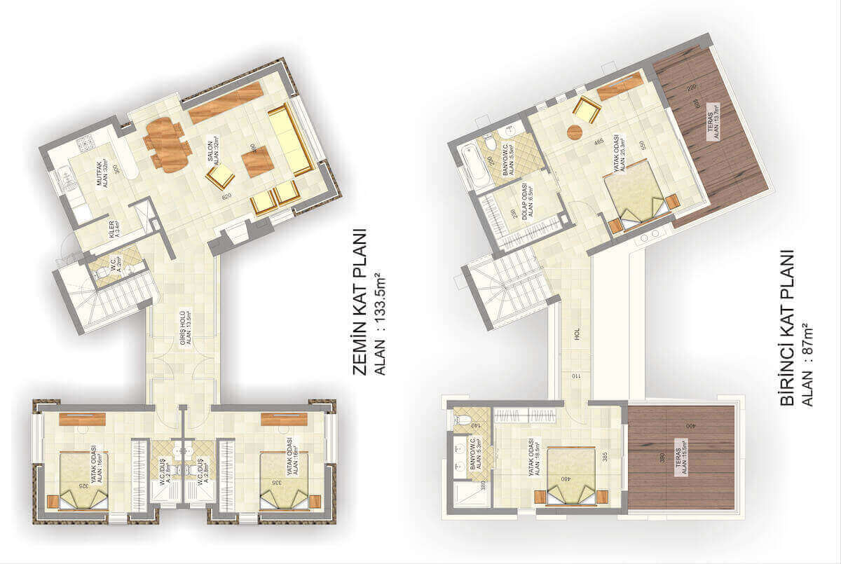 Bahceli Coast Luxury Seaview Villas 4 Bed Floor Plan