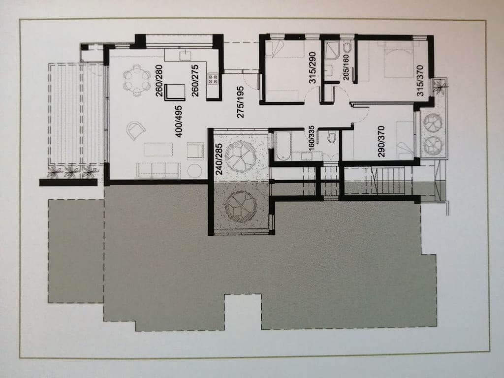 Tatlisu Coast Garden Apartment 3 Bed Floor Plan