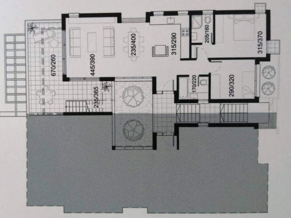 Tatlisu Seafront Penthouse 2 Bed Floor Plan