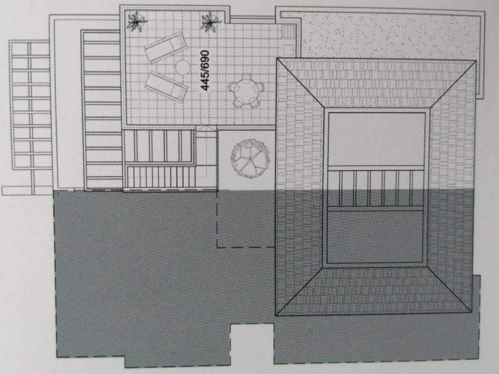Tatlisu Seafront Penthouse 2 Bed Roof Floor Plan