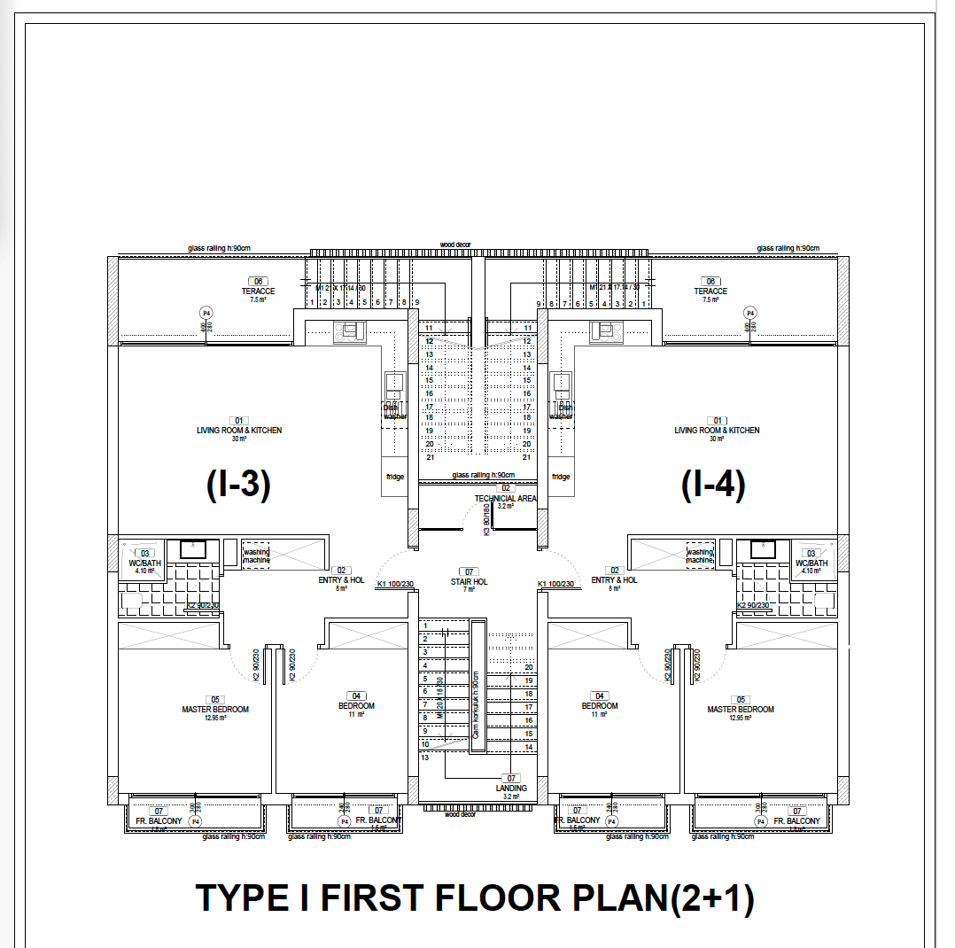 Agualina Type 1 First Floor Plan 2 Bed