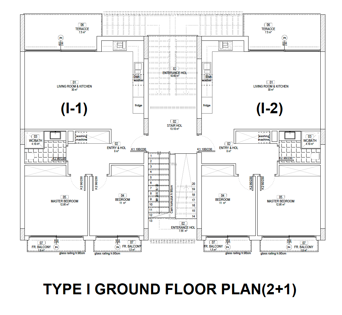 Aqualina Type 1 Ground Floor Plan 2 Bed