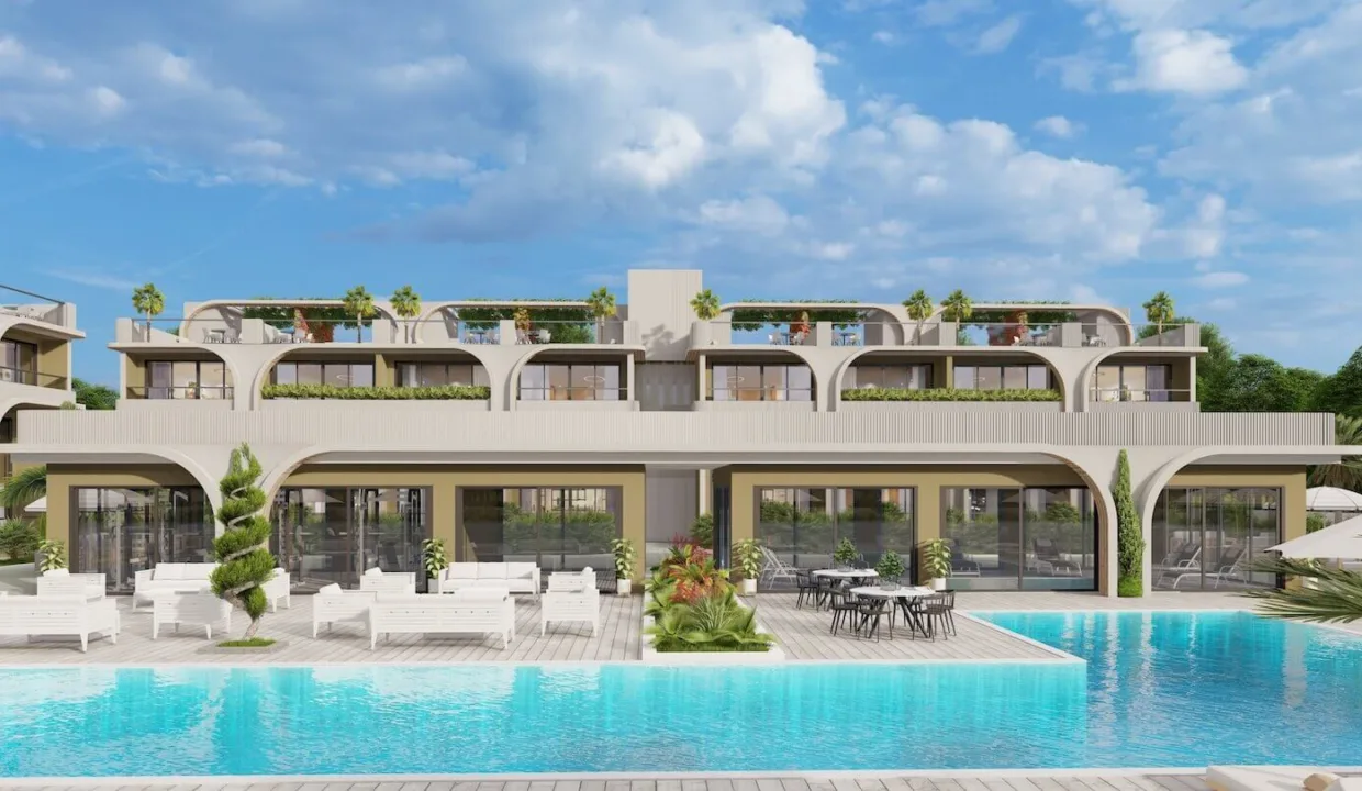 Bahceli Seaview Ground Floor Duplex Apartment 1 Bed - North Cyprus Property E1